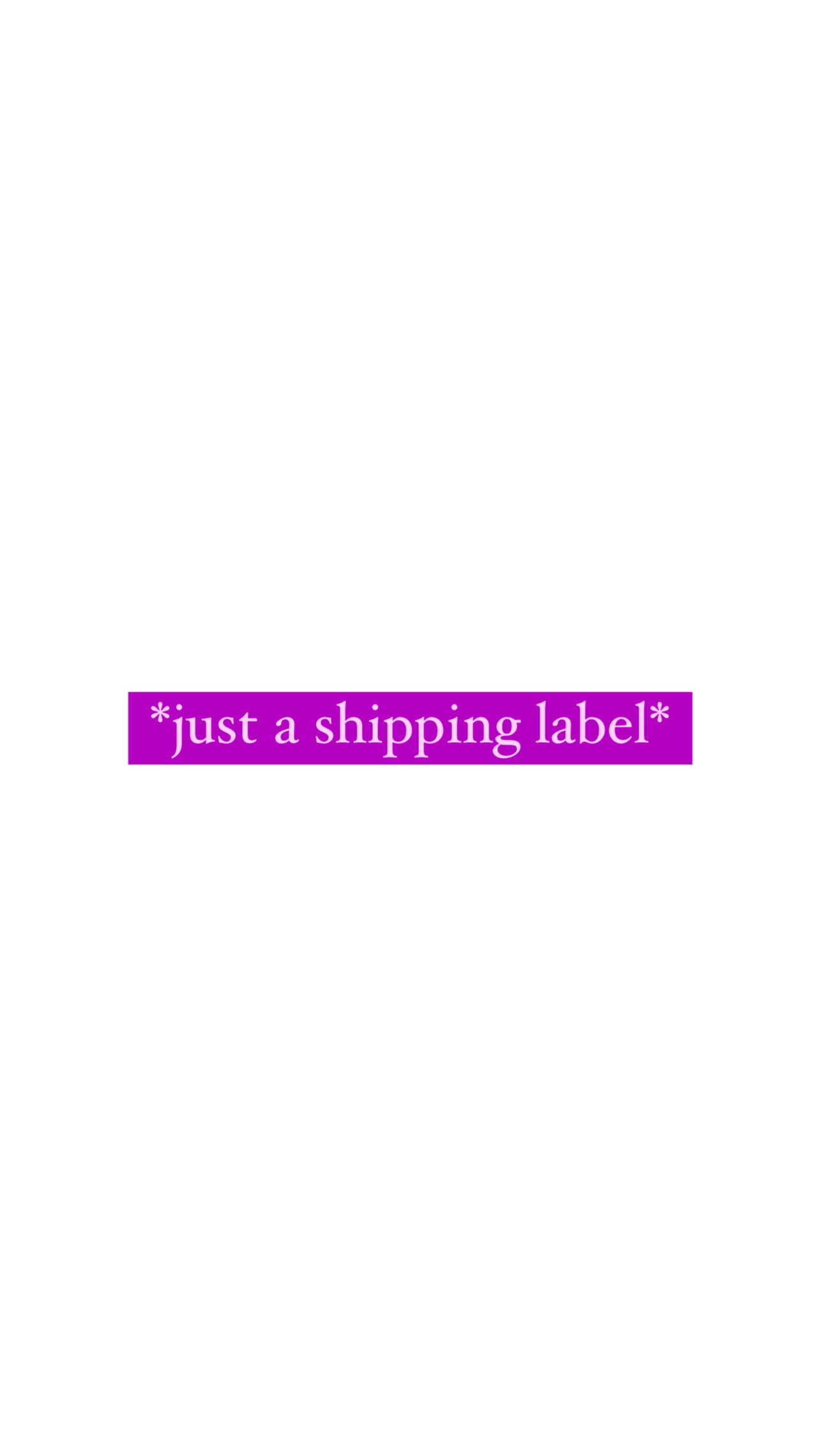 shipping label