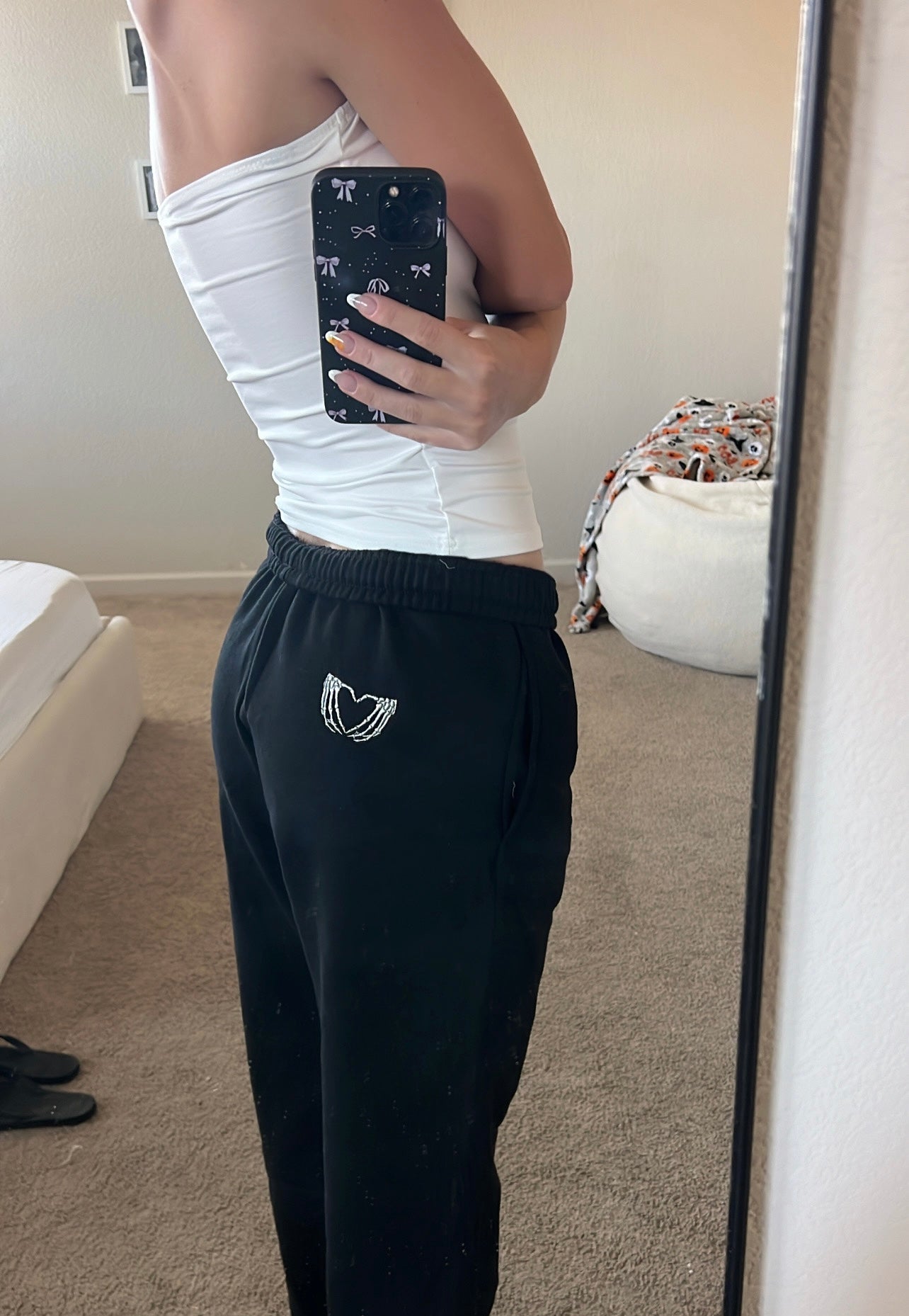 spooky heart sweatpants