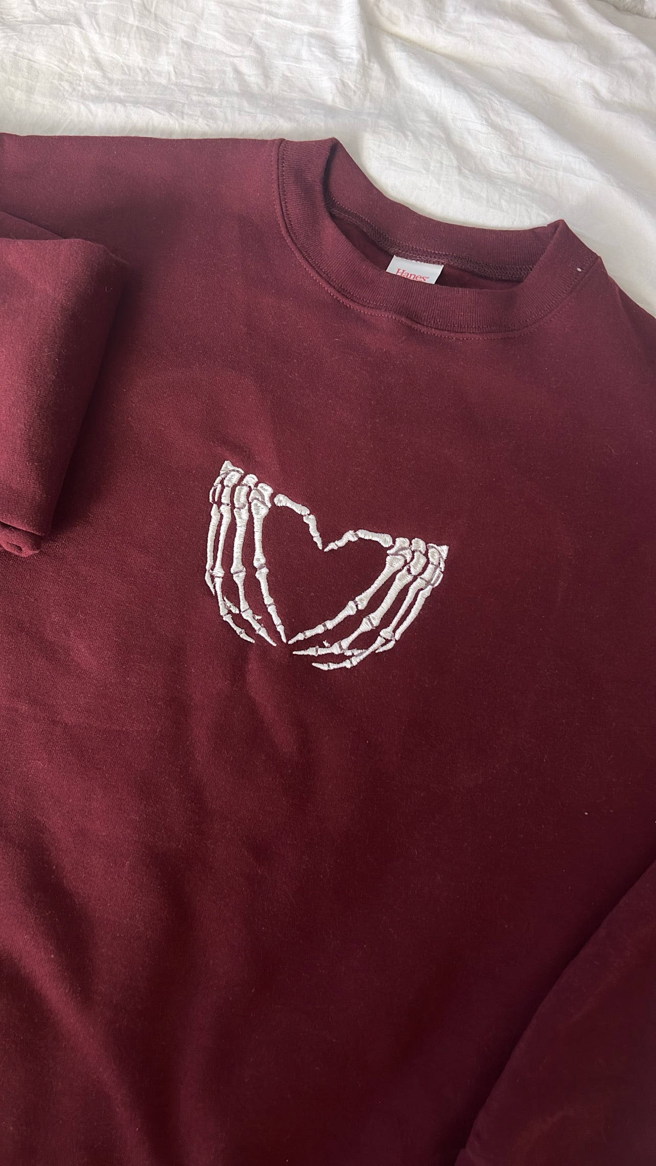 skeleton heart sweatshirt