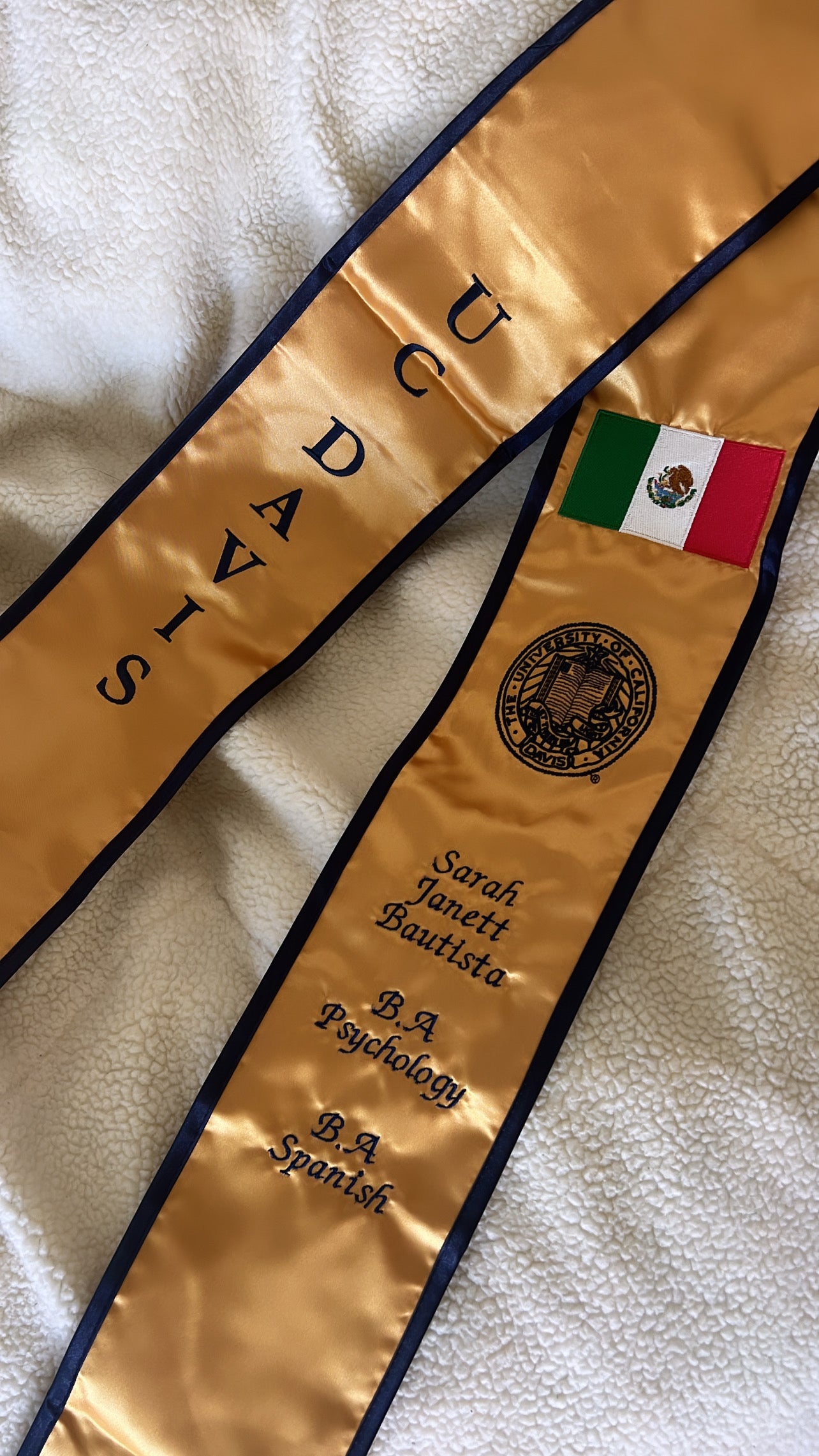 CUSTOM grad stole embroidery