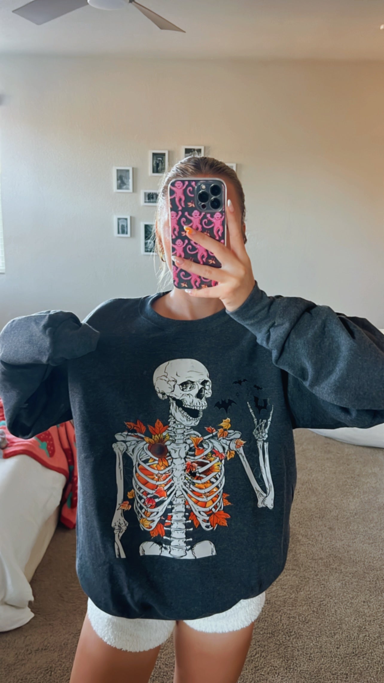 spooky skeleton sweatshirt