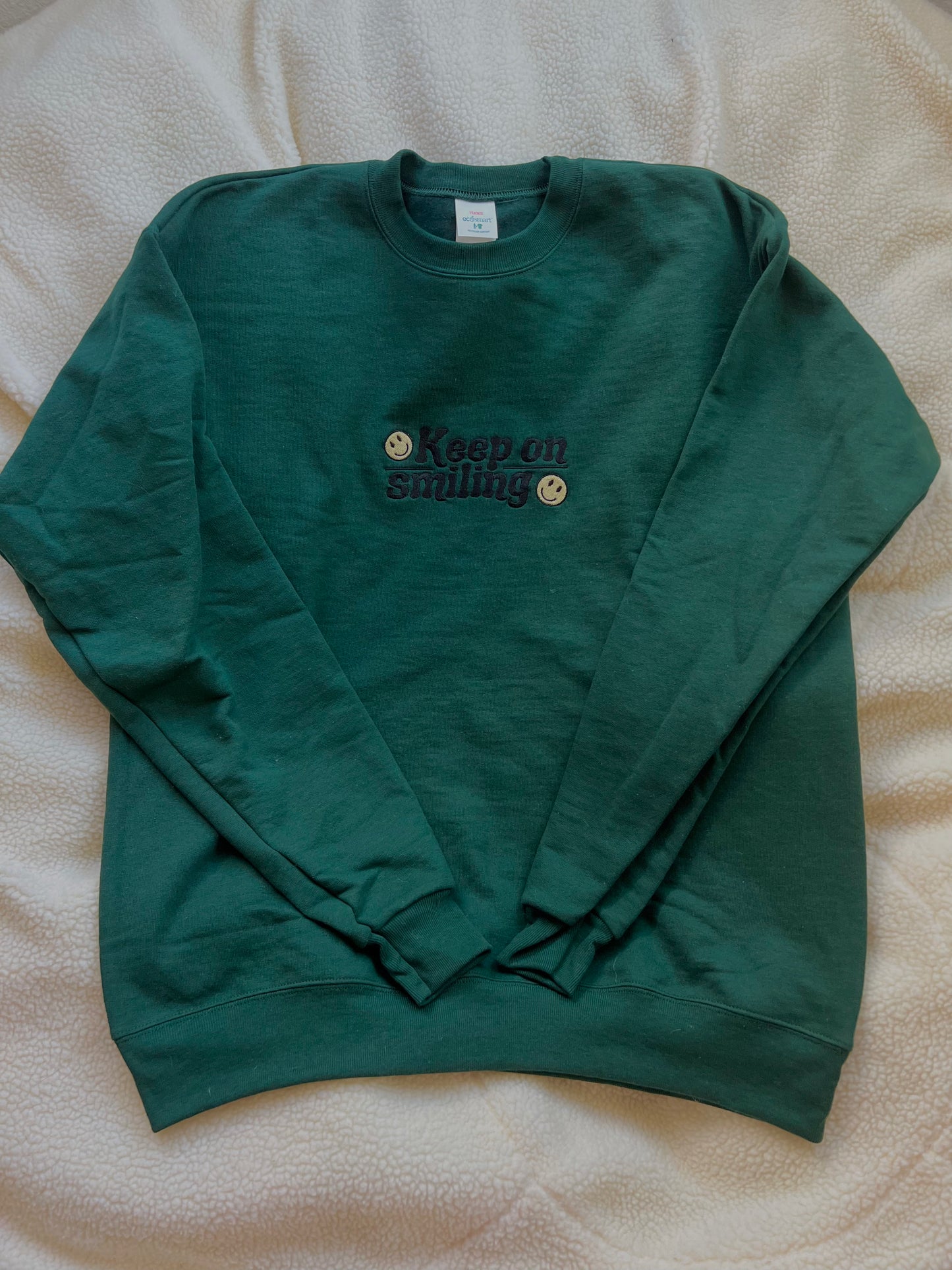 keep on smiling sweatshirt