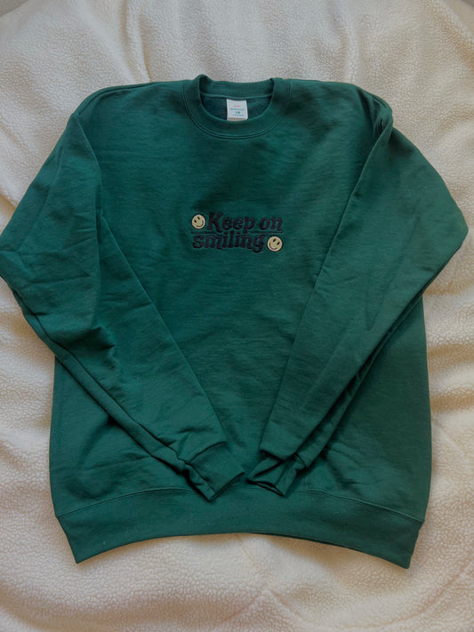 keep on smiling sweatshirt
