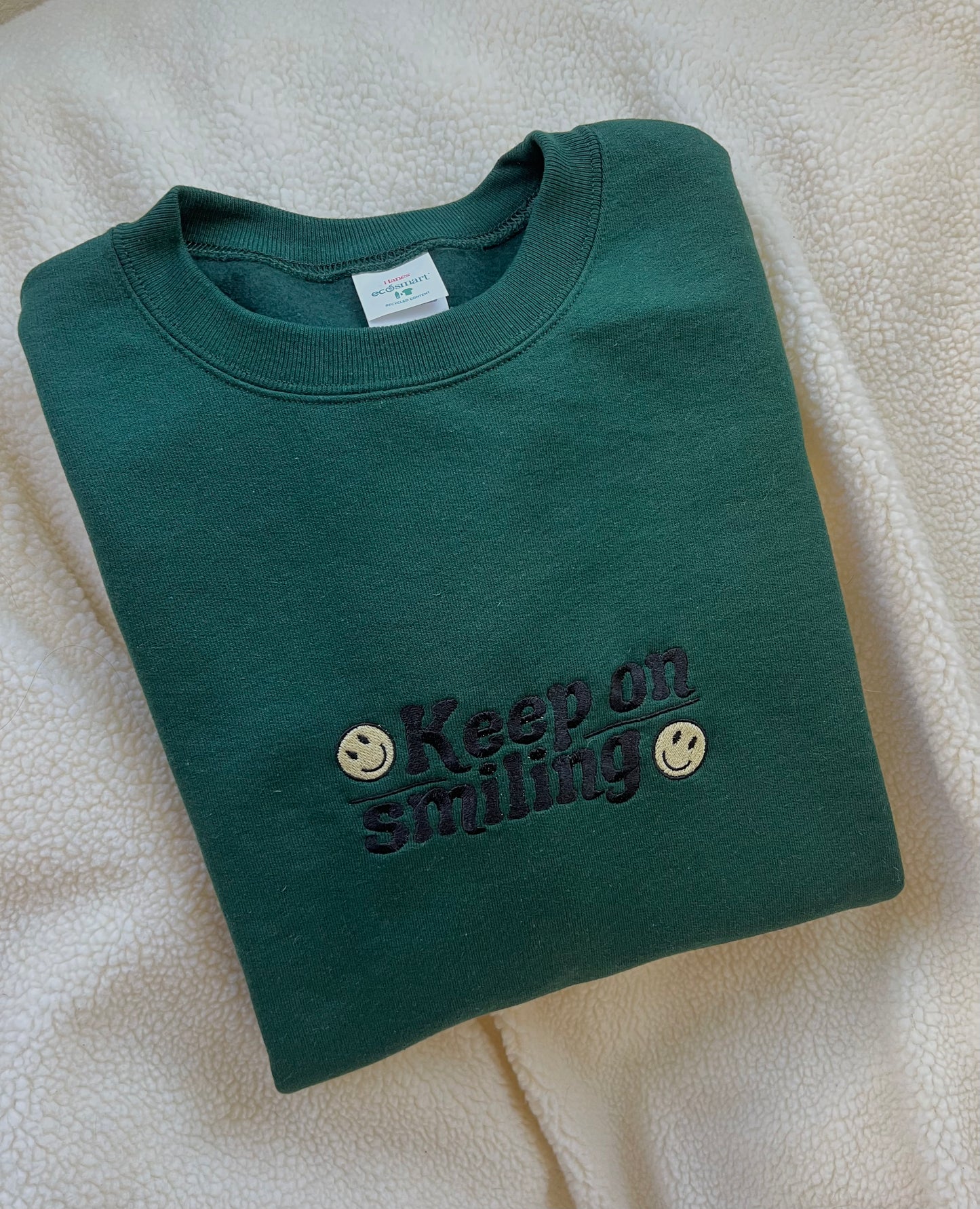 keep on smiling sweatshirt