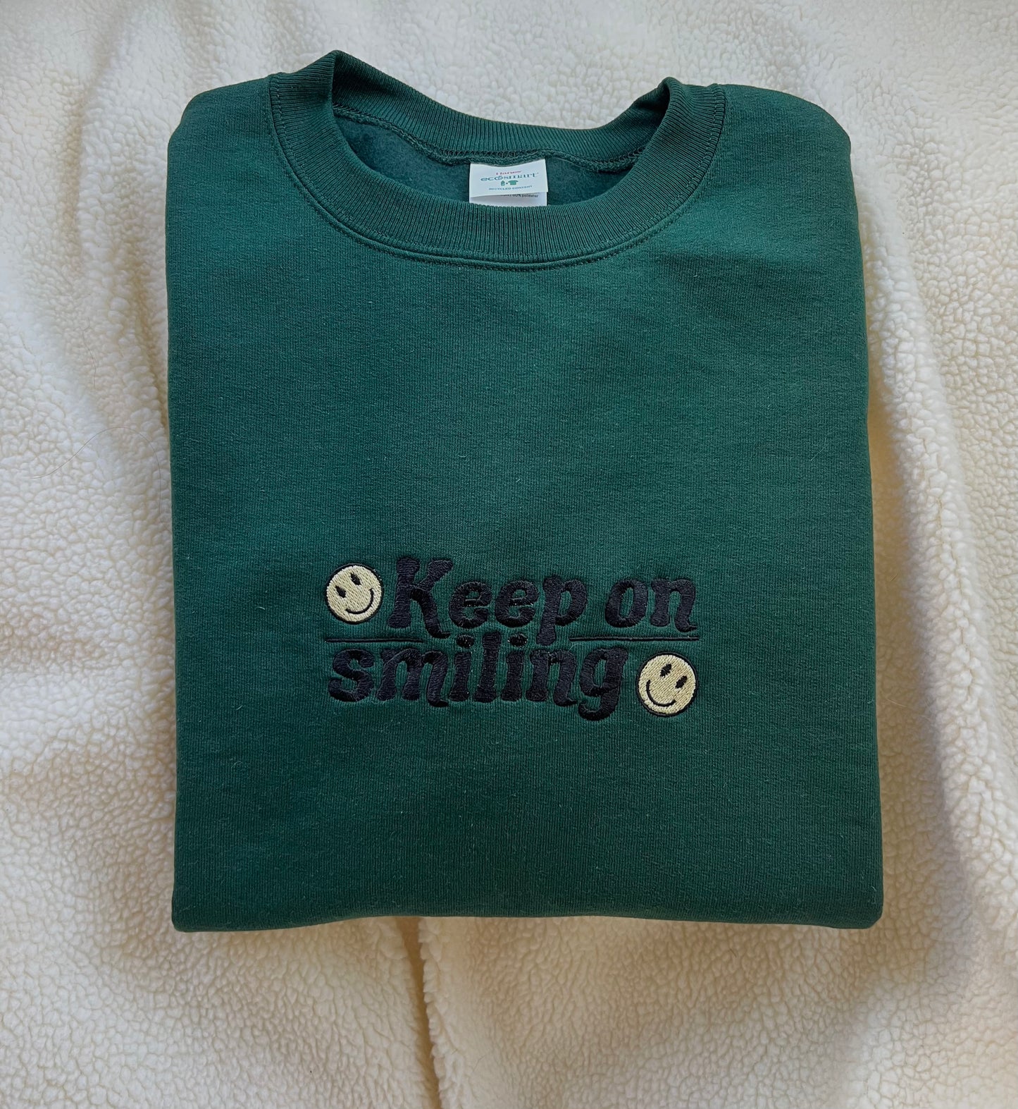 keep on smiling sweatshirt
