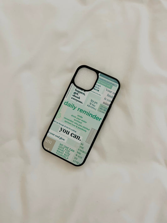 daily reminders iphone case